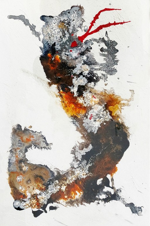 40x55, acryl auf steinpapier